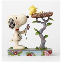 Peanuts -  Snoopy with Woodstock in nest